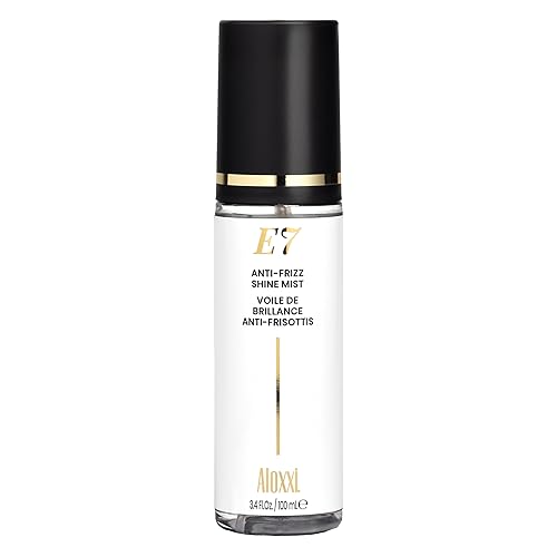 ALOXXI E7 Anti-Frizz Shine Mist, Dry Oil Hair Mist with 7 Essential Oils, Tames Frizz & Boosts Radiance, Safe for Color-Treated Hair, 3.4 Fl Oz