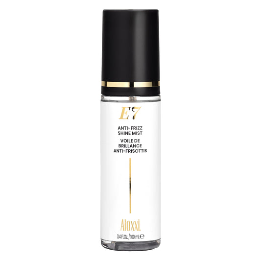 ALOXXI E7 Anti-Frizz Shine Mist, Dry Oil Hair Mist with 7 Essential Oils, Tames Frizz & Boosts Radiance, Safe for Color-Treated Hair, 3.4 Fl Oz