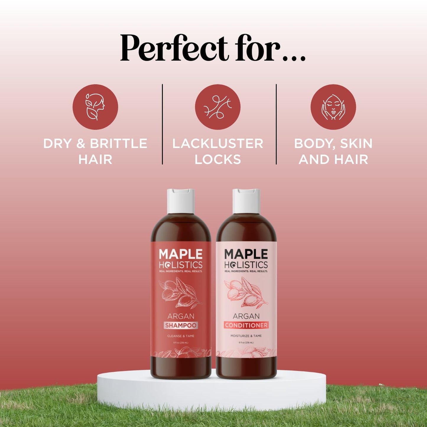 Argan Oil of Morocco Shampoo and Conditioner - Sulfate Free Shampoo and Conditioner Set for Color Treated Hair - Volumizing Shampoo and Conditioner