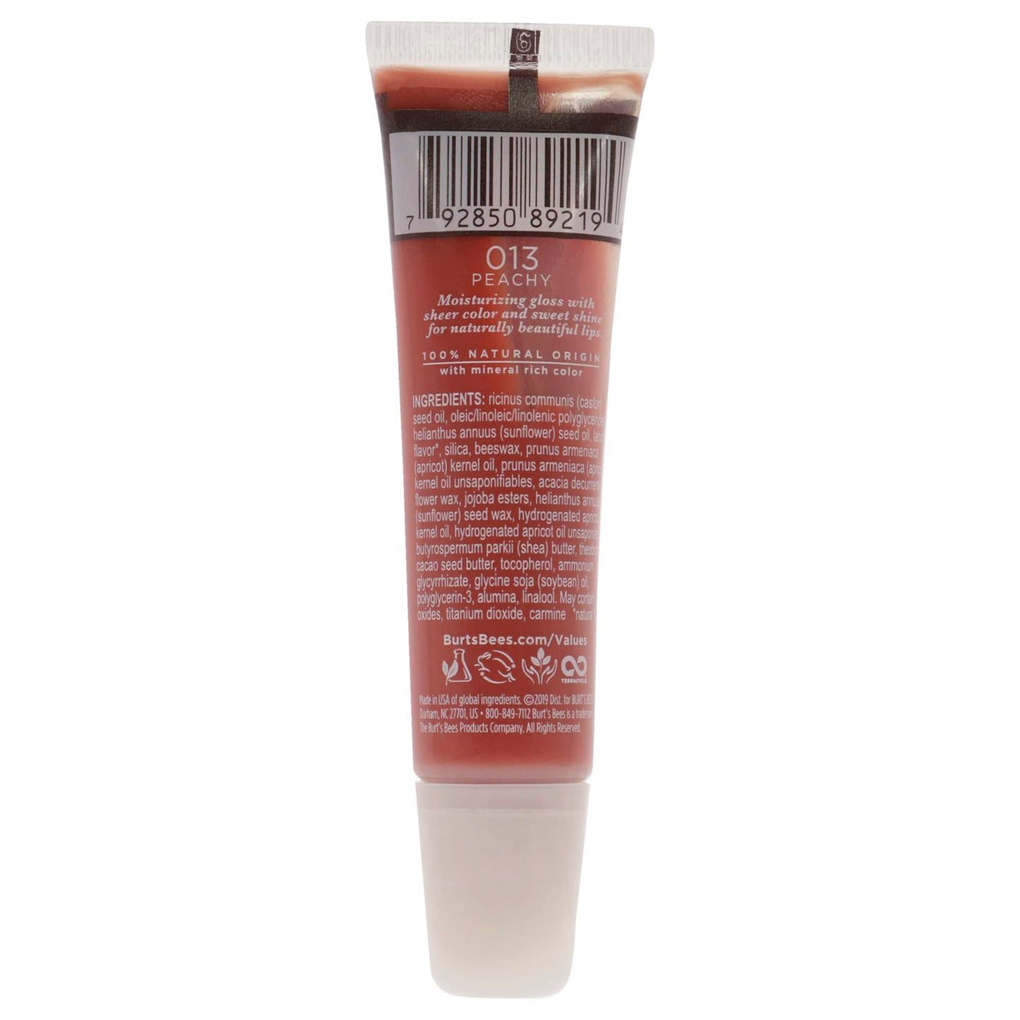 Burt's Bees Lip Shine, Peachy 0.5 oz (Pack of 2)