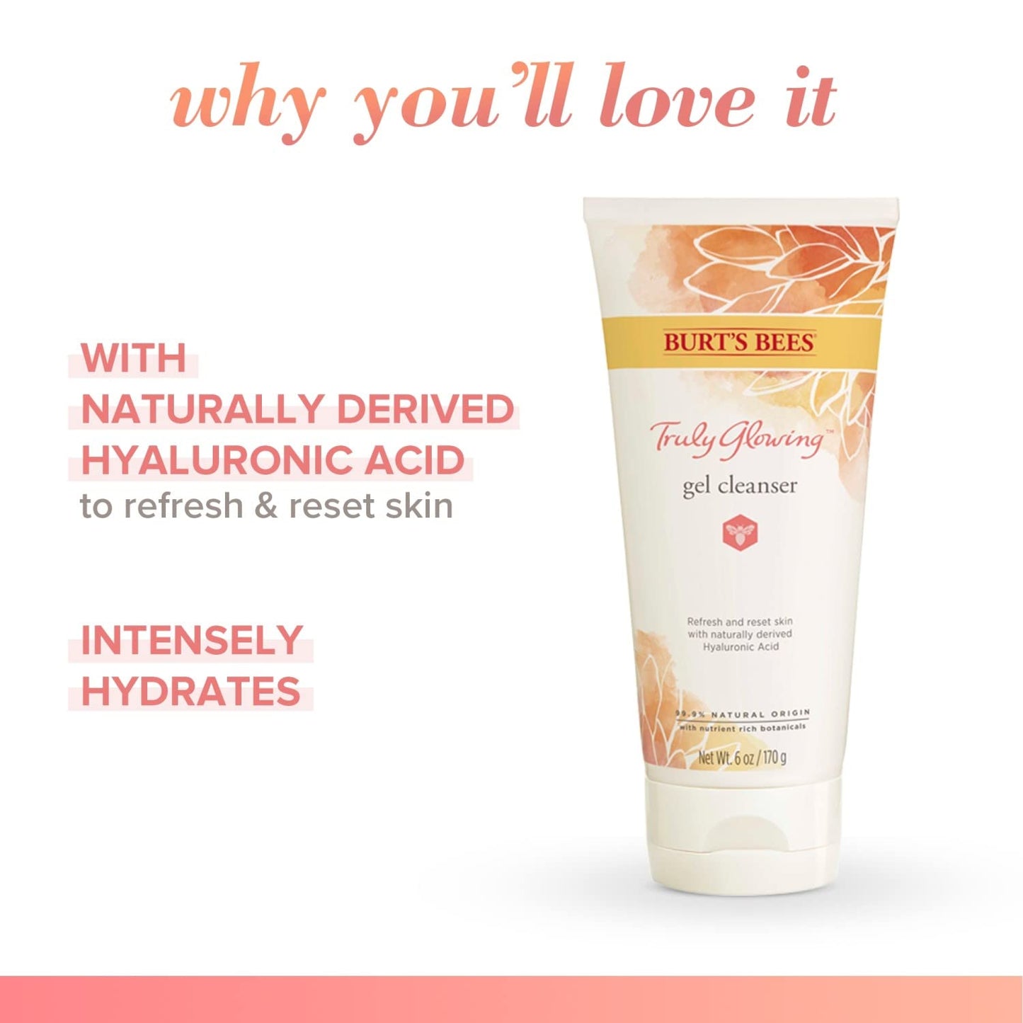 Burt's Bees Burts Bees Truly Glowing Gel Cleanser Unisex 6 oz