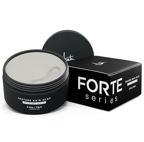 Alex Costa Hair Clay for Men by Forte Series Extreme Hold Men's with Natural Ingredients to Add Texture, Volume and Definition to Thick/Coarse Hair