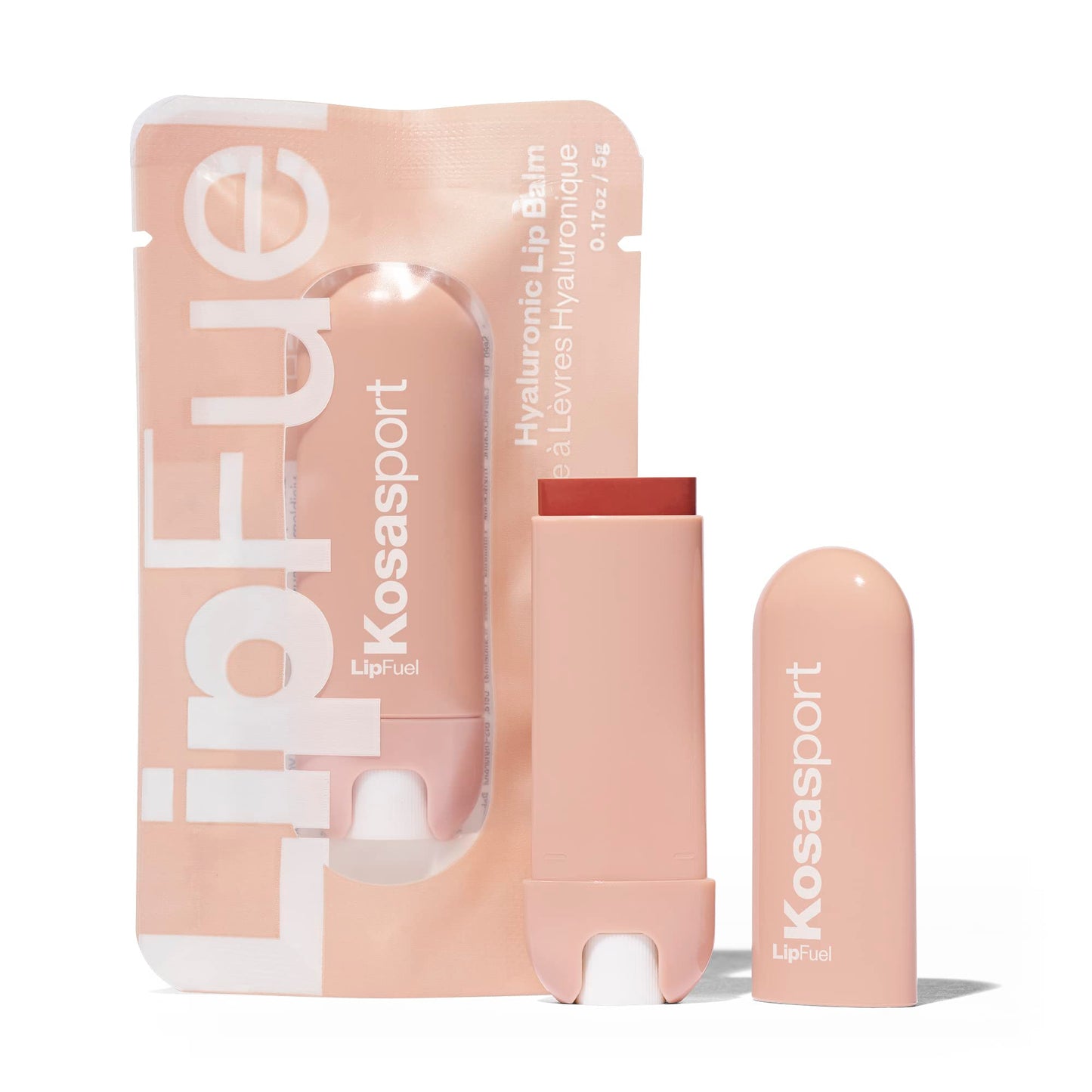 Kosas Lipfuel Hyaluronic Active Sport Lip Balm - Hydrates, Energizes and Protects - Natural Lip Treatment and Care (Flow)