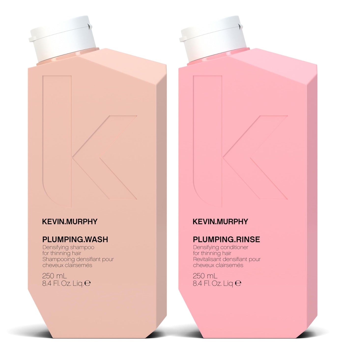 KEVIN.MURPHY PLUMPING.WASH & RINSE - Densifying Shampoo for Thinning Hair - Thickening Hair Conditioner - For Fine, Thin & Ageing Hair - 250 mL / 8.4