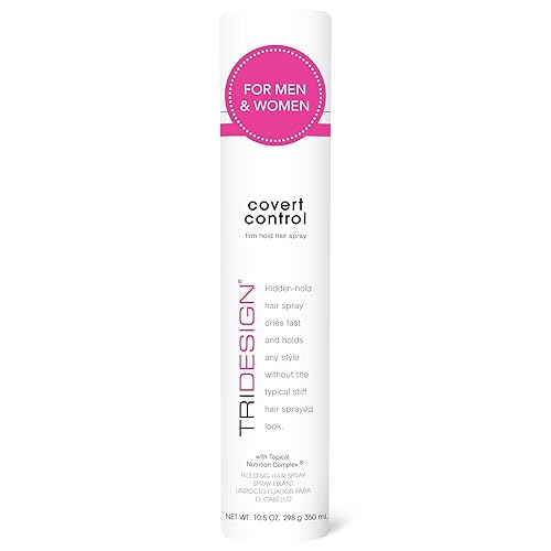 TRI Design Covert Control - Fast-Drying Hairspray for Women and Men, Strong Hold and Hair Setting, Provides Hidden Control, 10.5 Oz