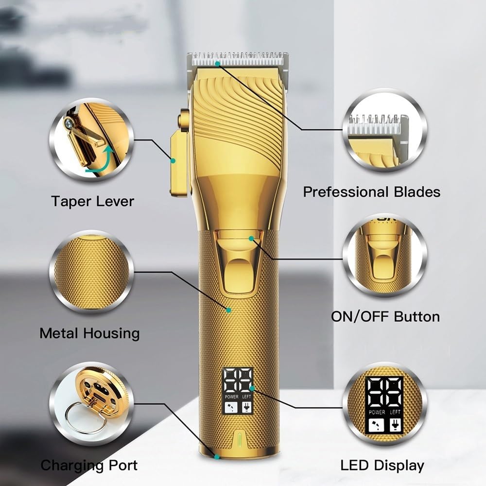 HEYLZBKCF Mens Hair Clippers Professional Clipper Rechargeable Trimmer for Men Barber Cut Machin Beard Cutting Machine Cutter(Black) Beauty and Personal Care HEYLZBKCF