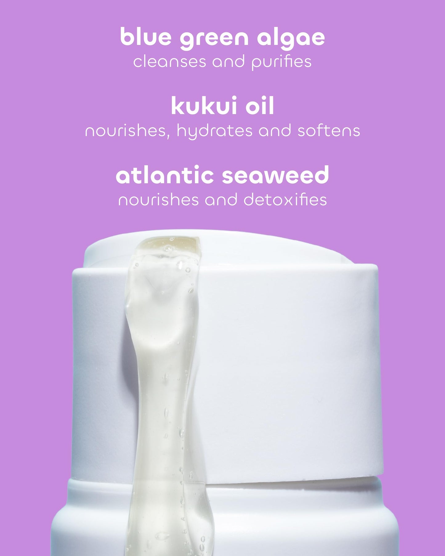 Seaweed Bath Co. Hydrate Body Wash - Lavender - Hydrating Foaming Cleanser with Soothing Natural Ingredients - Vegan, Paraben and Sulfate Free Shower