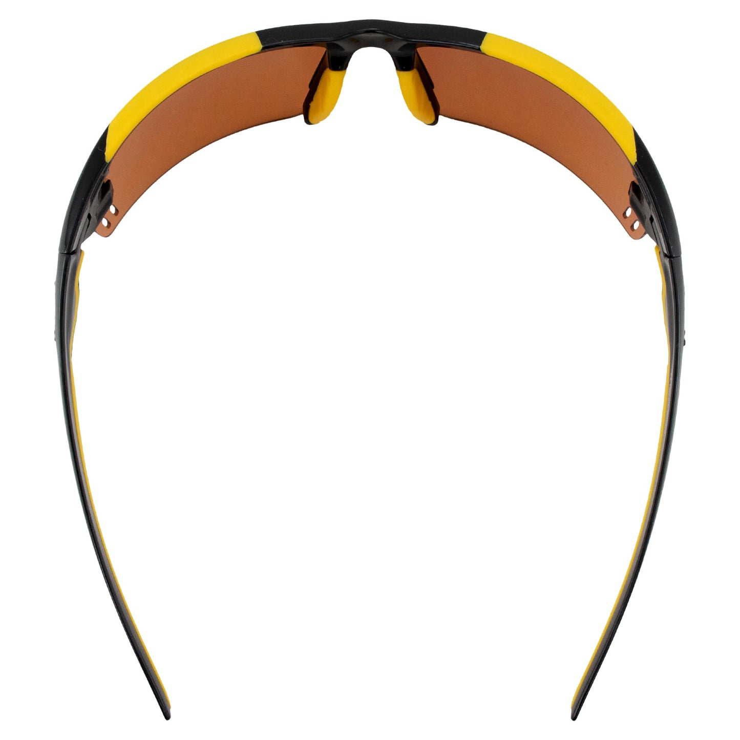 Maxx Wizard Golf Sports Sunglasses TR90 Black & Yellow Frame w/HD Amber Lenses