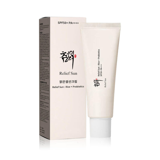 Relief Sun Organic Korean sunscreen SPF50+, PA++++ Riceand Probiotics | Korean Skin Care Solution for All Skin TypesNourishing Skin Protection and UV Beauty & Personal Care RELIEF SUN