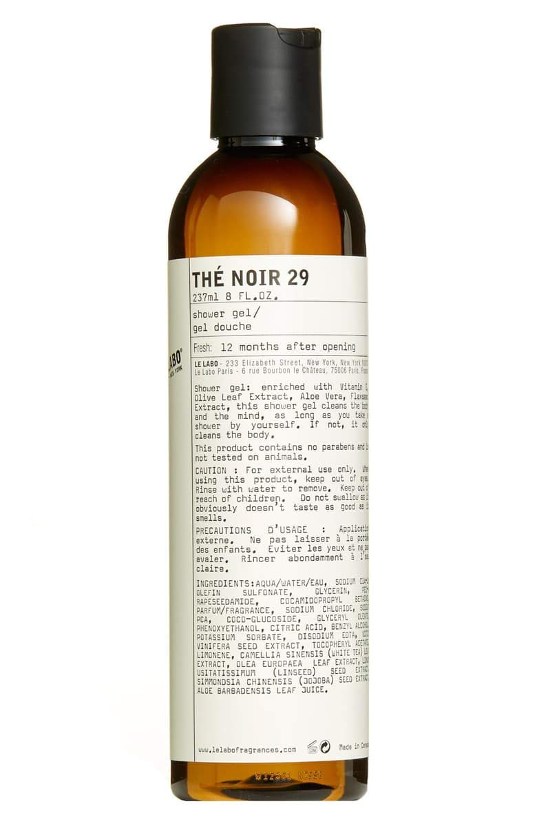 Le labo Thé Noir 29 Shower Gel - 8 Oz Beauty & Personal Care Le Labo