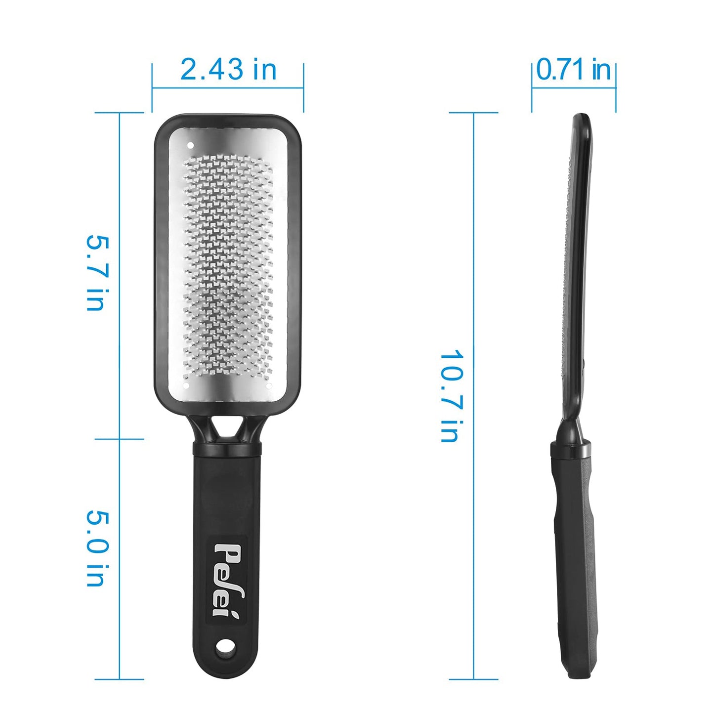 Colossal Pedicure Rasp Foot File, Professional Foot Care Pedicure Stainless Steel File to Removes Hard Skin, Can Be Used On Wet Feet