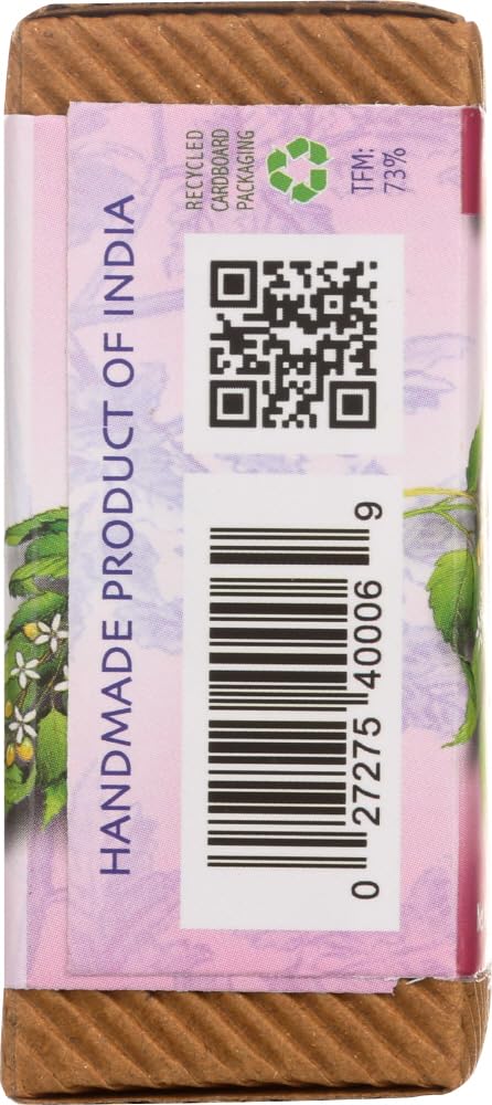 Auromere, Ayurvedic Soap, with Organic Neem, Himalayan Rose, 2.75 oz (78 g) - 3PC
