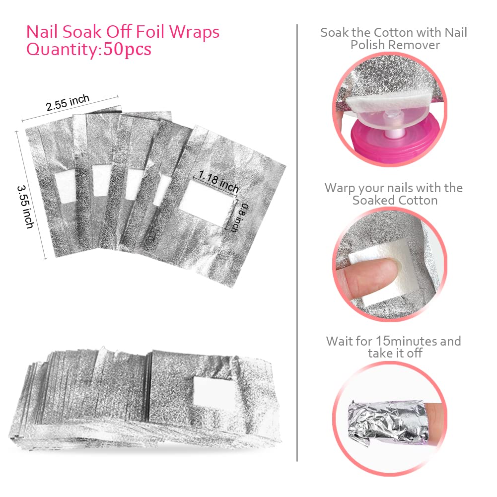 Gel Nail Polish Remover Tools Kit Acetone Acrylic Nails Tool Sets, With Nail Clips, Wipes, Cutter, Pump, Nail Buffer Shiner Files, Brush