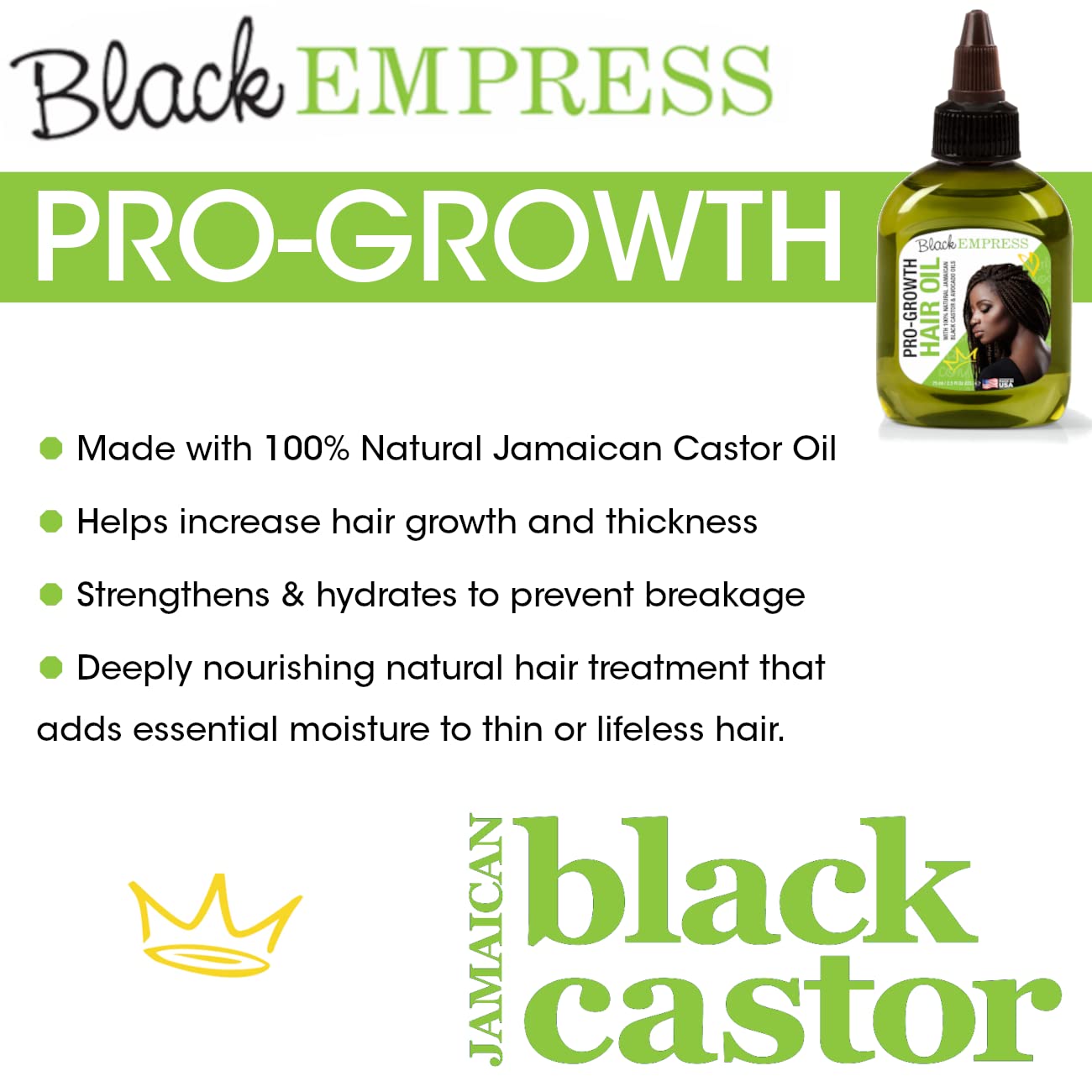 SFC Black Empress Pro-Growth Jamaican Black Castor & Avocado Hair Growth Hair Oil 2.5 oz.