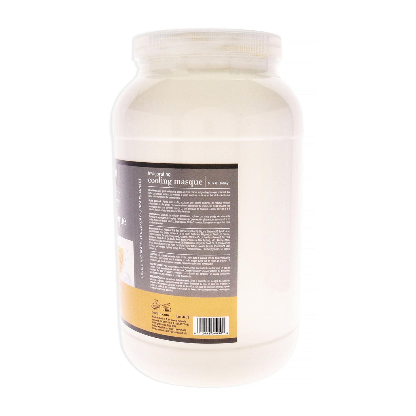 Cuccio Naturale Invigorating Cooling Masque - Gives Skin Complete Hydration - Refreshes Tired Legs And Feet - Naturally Soothes And Moisturizes - Has