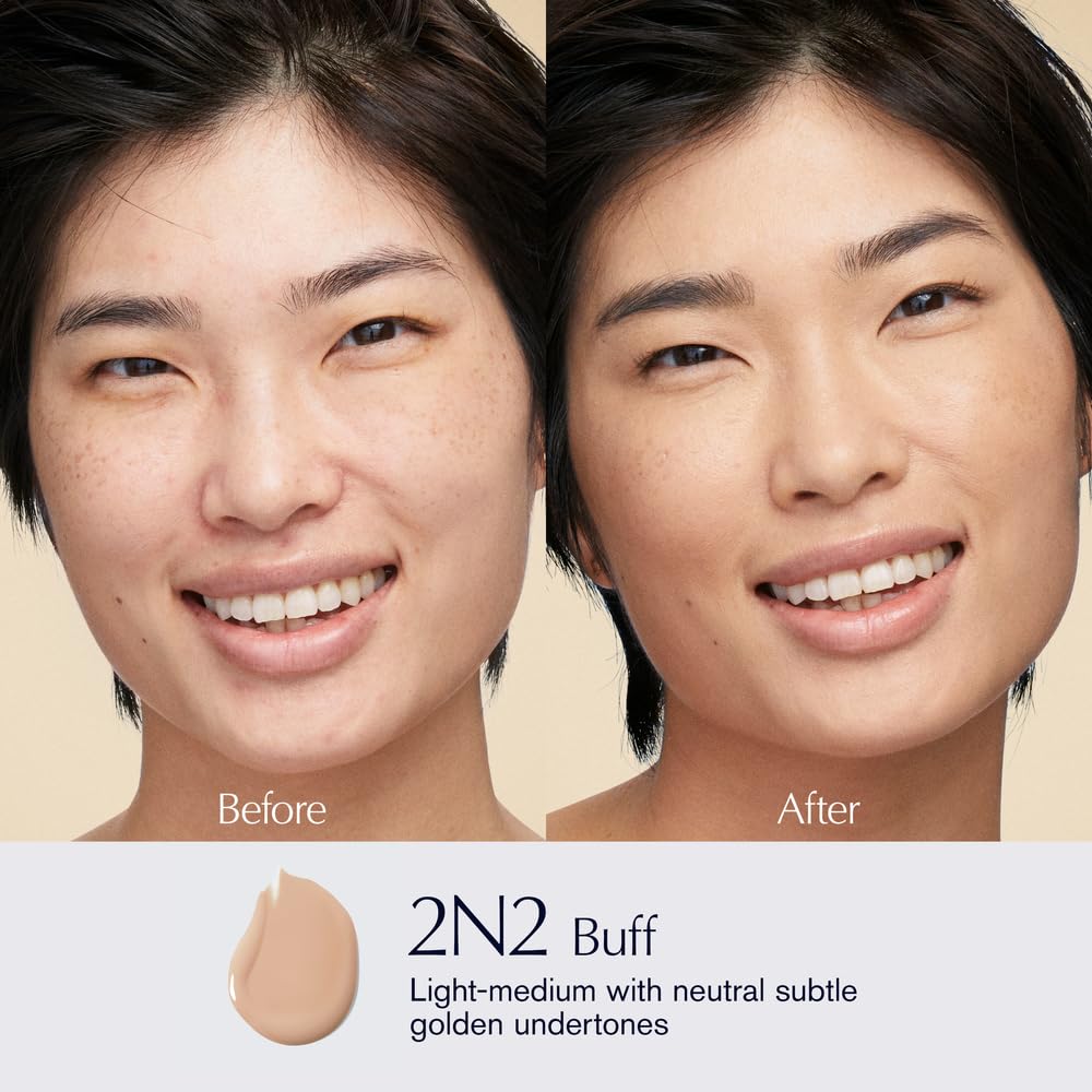 Estée Lauder Futurist Hydra Rescue Moisturizing Foundation Makeup SPF 45 for a 12-Hour Glow, 1.2 Fl Oz, 2N2 Buff