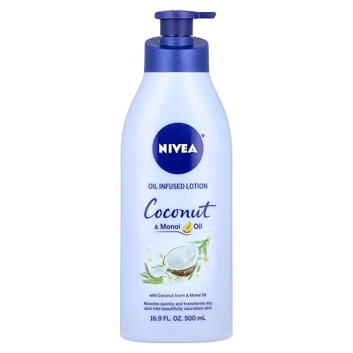 NIVEA Lotion Coconut & Monoi Oil Infused 16.9 Ounce (500ml) (Pack of 3)