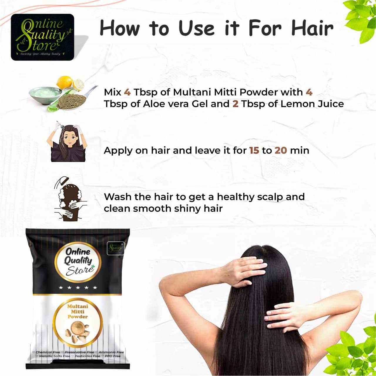 Online Quality Store 100% Herbal Multani Mitti_100g - Multani Mud Mitti | Indian Healing Clay | Bentonite Clay | Face Pack Pure & Natural Powder