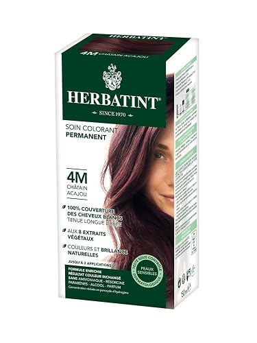 Herbatint 4M Permanent Herbal Mahogany Chestnut Haircolor Gel Kit - 3 per case.3