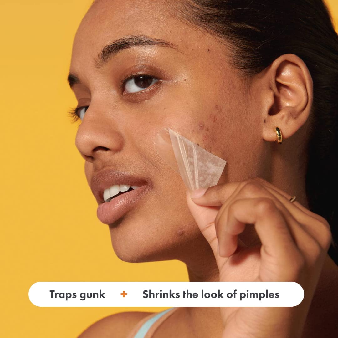 Hero Cosmetics Mighty Patch™ Face Patch - XL Hydrocolloid Face Mask for Acne, 5 Large Pimple Patches for Zit Breakouts on Nose, Chin, Forehead