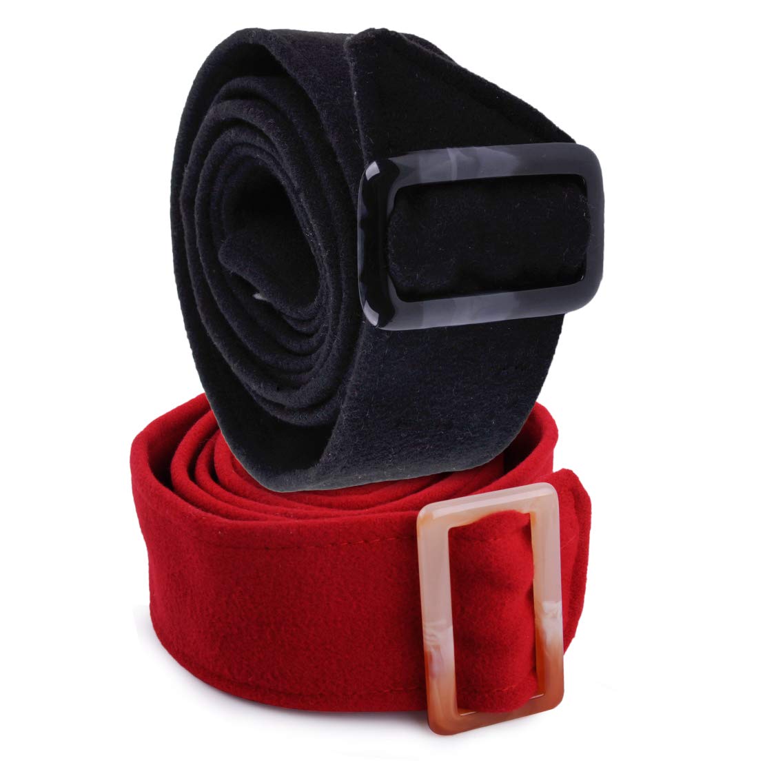 175x5cm Women Faux Wool Belt Woolen Sash Tie Waist Cinch Belts for Trench Coat Overcoat Jacket