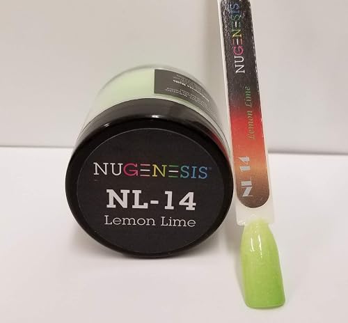 NuGenesis Nail Dipping Powder Color 1.5oz/43g Jar - (NL14 LEMON LIME) Beauty & Personal Care NuGenesis