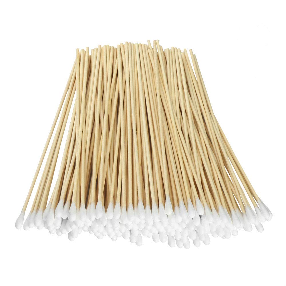 Yinghezu 200 Pcs Count 6" Inch Long Cotton Swabs with Wooden Handles Cotton Tipped Applicator, Cleaning with Wood Handle for Oil Makeup Gun Beauty and Personal Care Yinghezu Default Title