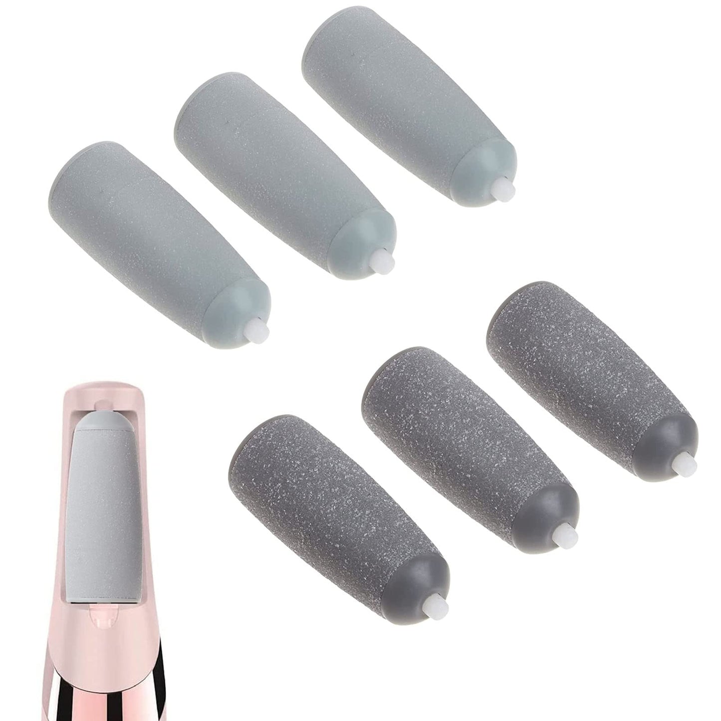 PAI4LEISI 6 Pcs Pedicures Replacement Heads for Flawless Pedi Electric Tool Foot File,Pedi Replacement Roller Head fit Finishing Touch Flawless Pedi