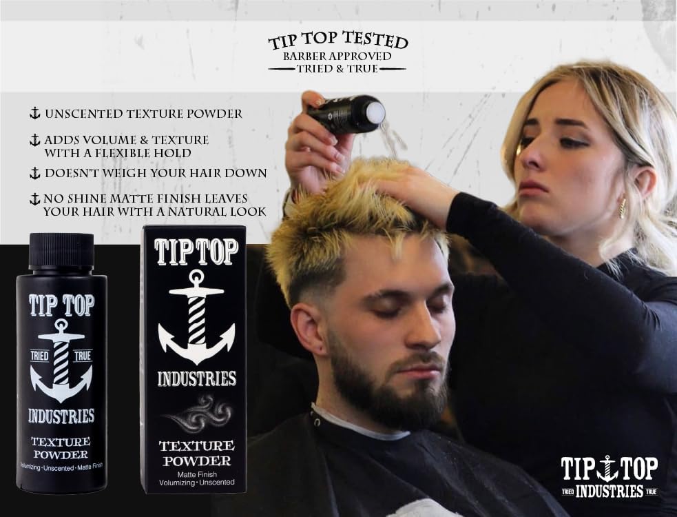 Tip Top Matte Texture Powder 0.7oz / 20g - Volumizing Texurizing Styling Powder