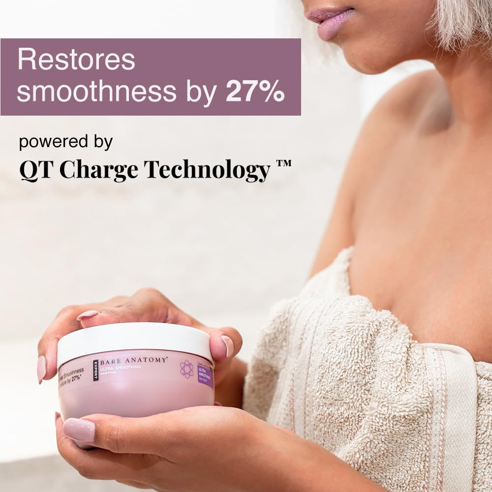 Bare Anatomy Ultra Smoothing Hair Mask Deep Conditioning with Carbohydrate Complex & Niacinamide | For Dry & Frizzy Hair | Sulphate & Paraben Free | Beauty and Personal Care Bare Anatomy