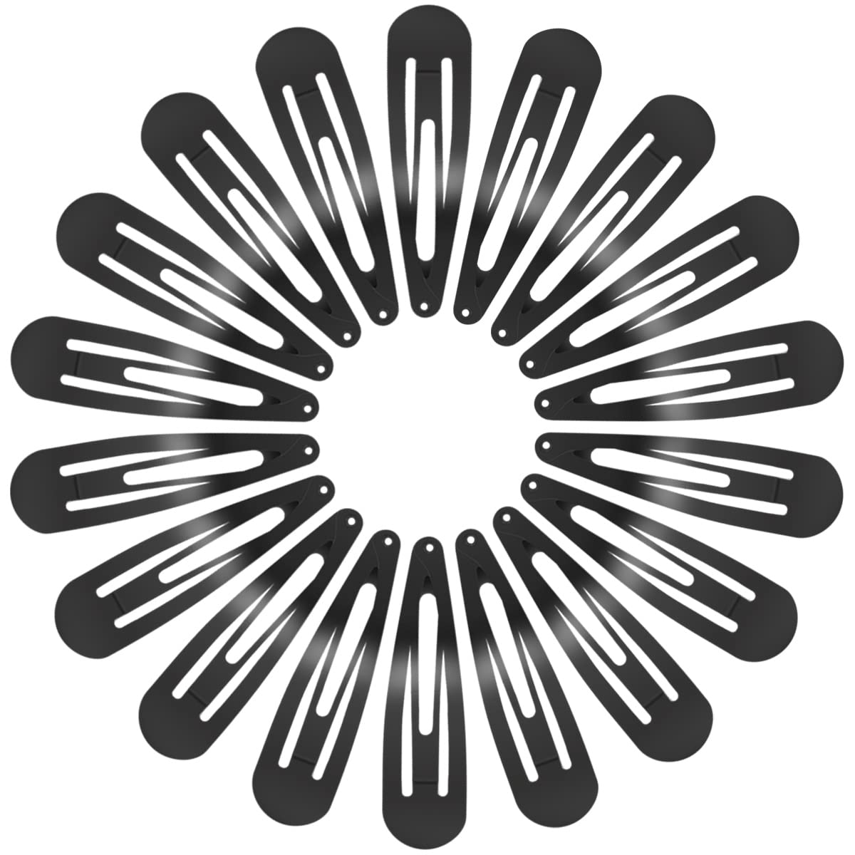 30 Pcs Snap Hair Clips, 3.1 Inch Big Size Barrettes Women No Slip Metal Snap Hair Clips Large Hair Pins(Black)