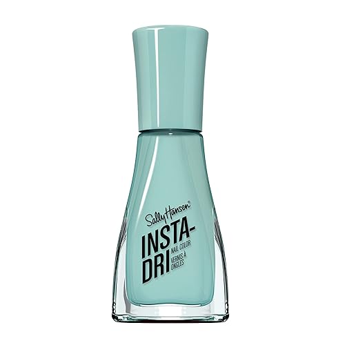 Sally Hansen Insta-Dri Nail Polish | Quick Dry, Long Lasting, Streak-Free Shine | Opaque, Shiny | 510 Gain Mo-Mint-Um | Cool Mint Blue Nail Color.
