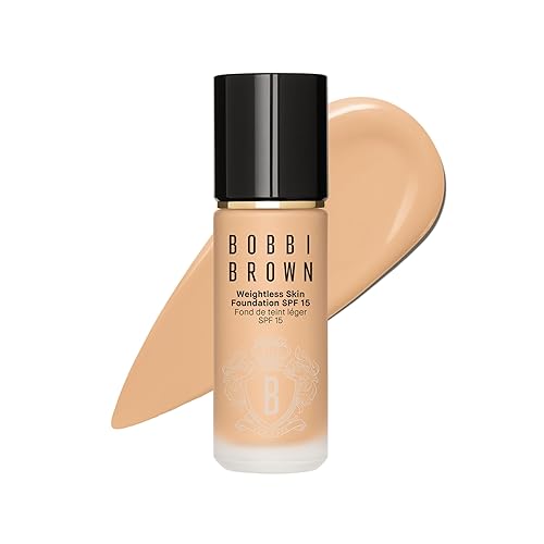Bobbi Brown Weightless Skin Foundation SPF 15 | Oil-Controlling, 24-Hour Hydrating Foundation, Medium Coverage| Natural Matte Finish, 1 Fl Oz, Natural