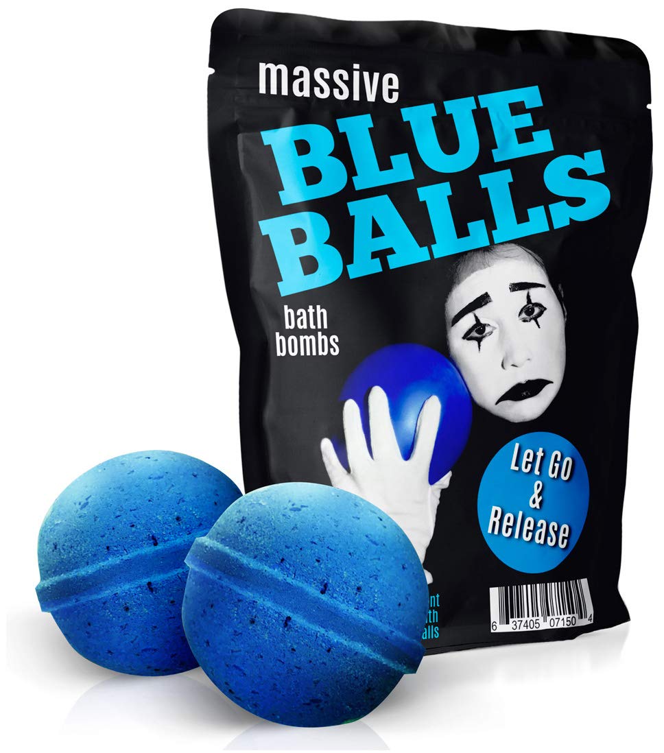 Massive Blue Balls Bath Bombs - Sad Mime Design - Funny Bath Bombs ...