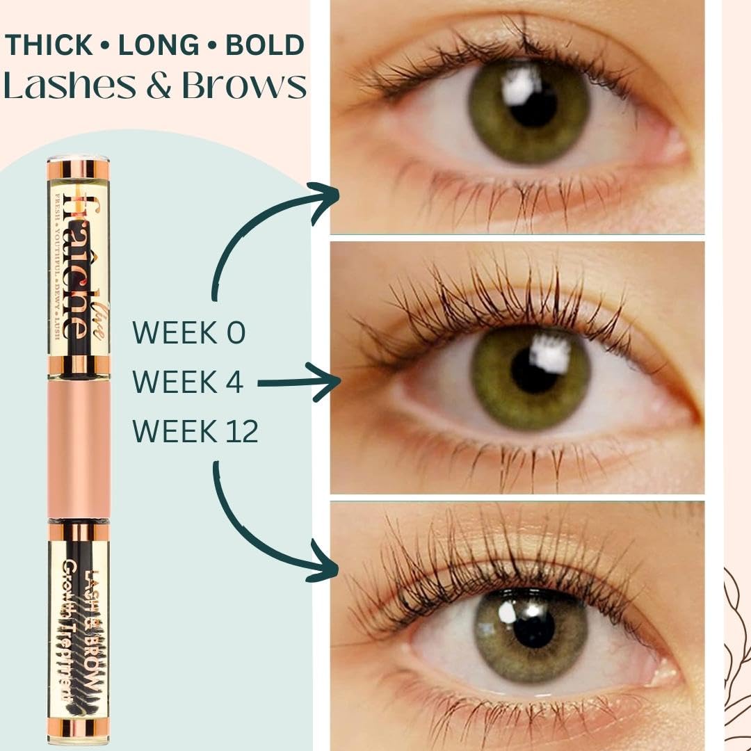 Lash Serum Mascara Tube DOUBLE PACK - Natural Eyelash Serum for Growth, Conditioning &Treatment - Eyelash Growth Serum with Organic Castor Oil - Brow