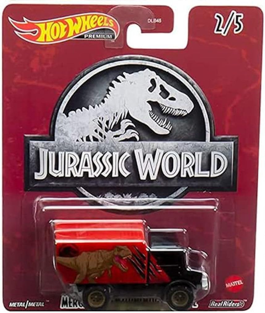 Hot Wheels Jurassic World 2022 Premium Pop Culture Complete 5 Car Diecast Set DLB45-946Q Release