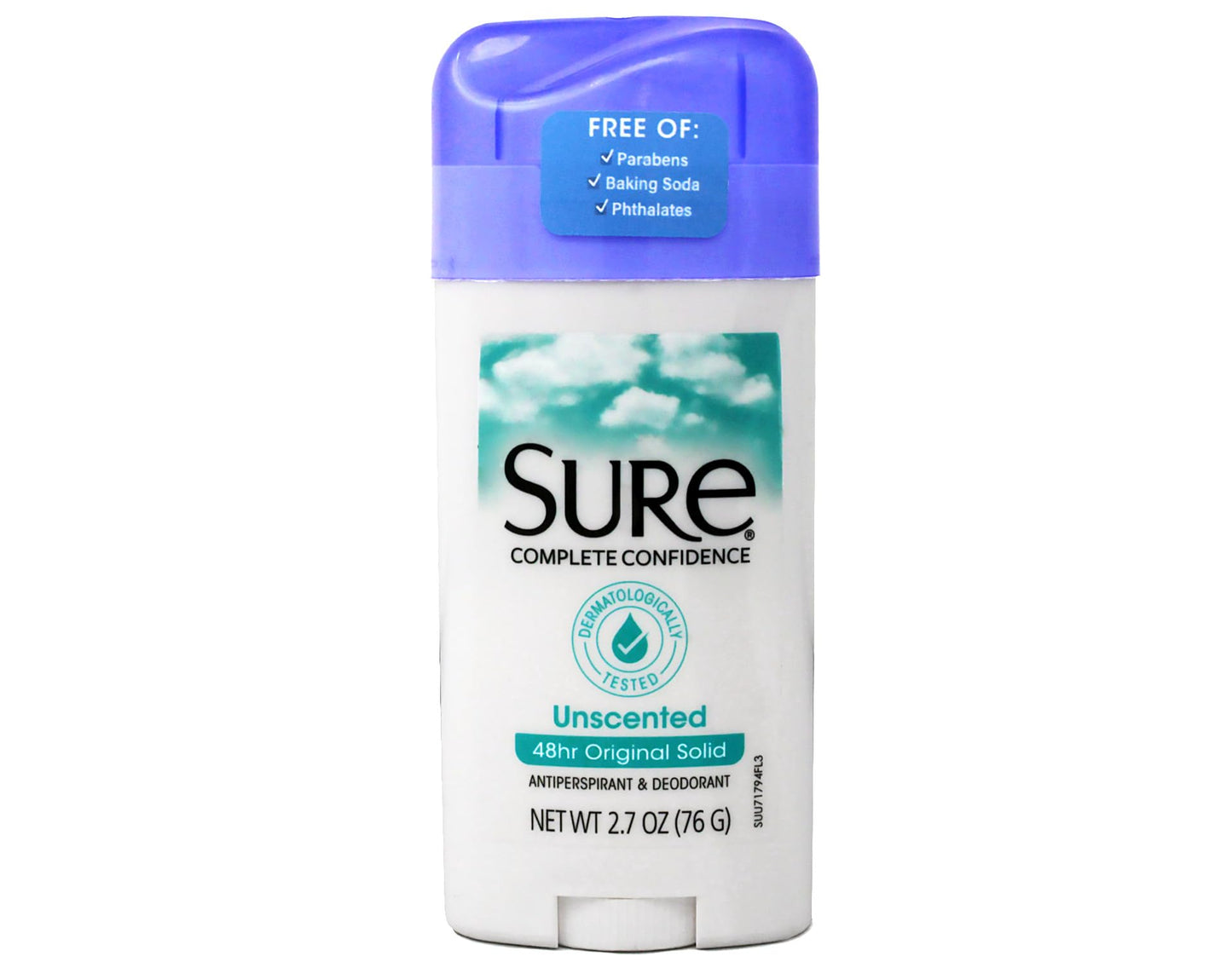 Sure Original Solid Unscented Anti-Perspirant & Deodorant 2.7 oz (Pack of 6) Beauty and Personal Care Sure