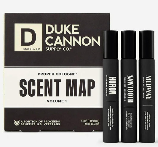 Duke Cannon Supply Co. Proper Cologne, 1.7 Fl Oz - Eau de Parfum for Men (0.9 Fl Oz, Sawtooth,Huron,Midway) Beauty & Personal Care Duke Cannon Supply Co.