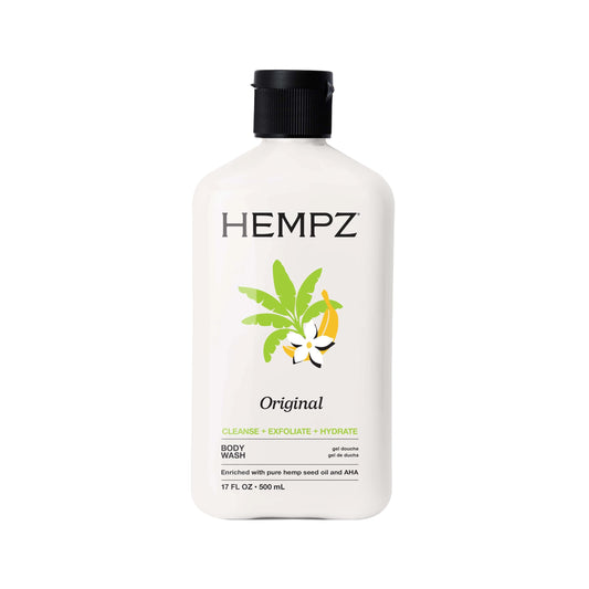 Hempz Body Wash - Original Floral & Banana - Hydrating for Sensitive Skin, Scented, Exfoliating with Shea Butter, Pure Hemp Seed Oil, and Algae Beauty & Personal Care Hempz
