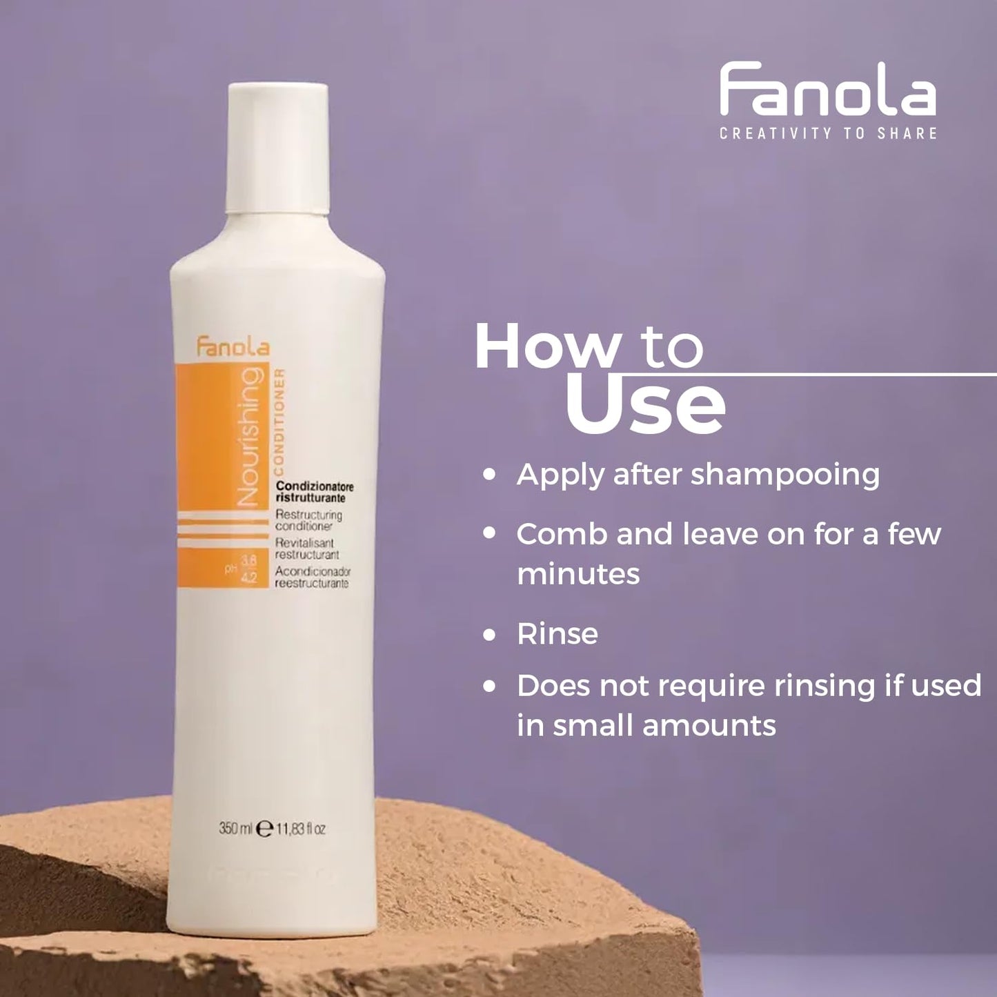 Fanola Restructuring Hair Conditioner for Women & Men - Hydrating Conditioner for Dry Hair with Argan & Linseed Oil - Repairing, Nourishing