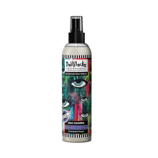 Dollylocks Refreshening Spray for Locs, Braids, Extensions, Dreadlocks | Nag Champa | Plant-based, Residue-free, Sulfate-free | Refresh Moisturizing