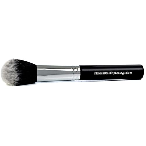 Powder Blush Bronzer Makeup Brush - Large Fluffy Domed Multitasker Make Up Brushes, Cheek Blusher, Contour, Blending, Setting Loose, Compact