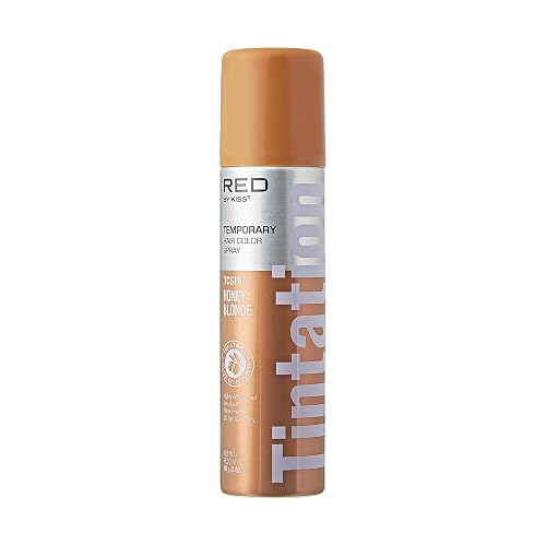 Red by Kiss Tintation Temporary Hair Color Spray, Instant Gray Root Touch Up Coverage, Water-Resistant & Smudge-Proof, Easy Wash Out, Barber