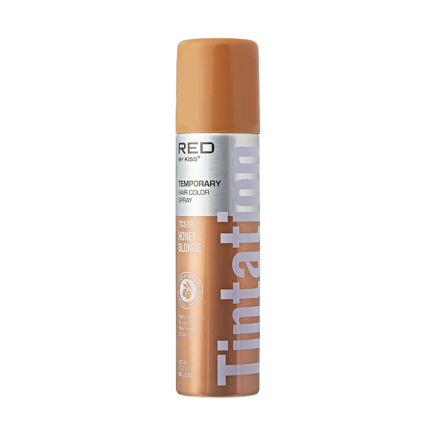 Red by Kiss Tintation Temporary Hair Color Spray, Instant Gray Root Touch Up Coverage, Water-Resistant & Smudge-Proof, Easy Wash Out, Barber