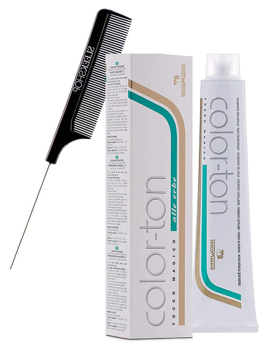 Tocco Magico Color-Ton Alle Erbe Permanent Hair Color Cream (w/Sleek Steel Pin Rat Tail Comb) Haircolor Dye Creme (9N / 9.0 Very Light Blond) Beauty & Personal Care Tocco Magico