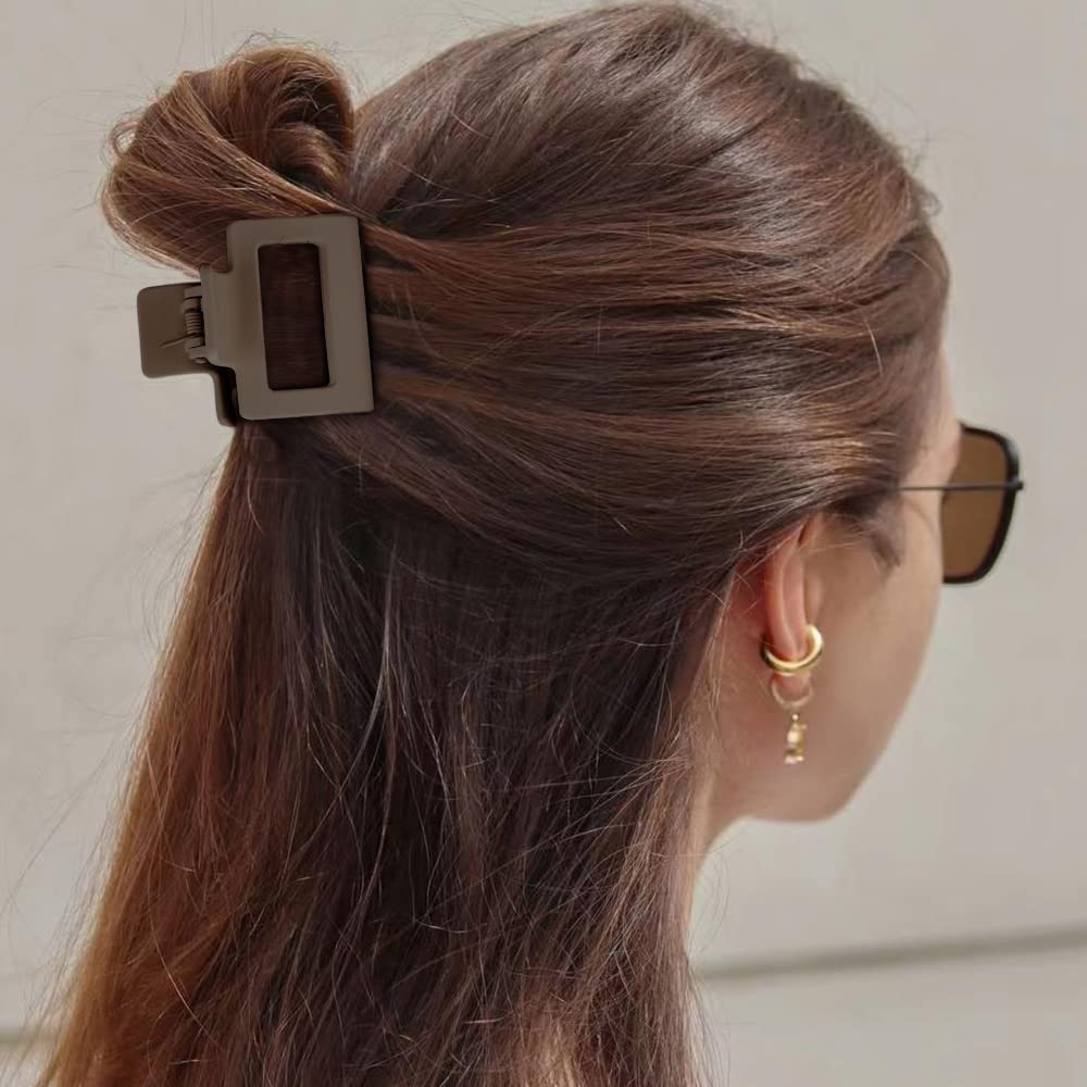 ATODEN Small Claw Clips for Thin Fine Short Hair - 5 Pcs Matte Mini Jaw Clips Hair Accessories for Women Girls