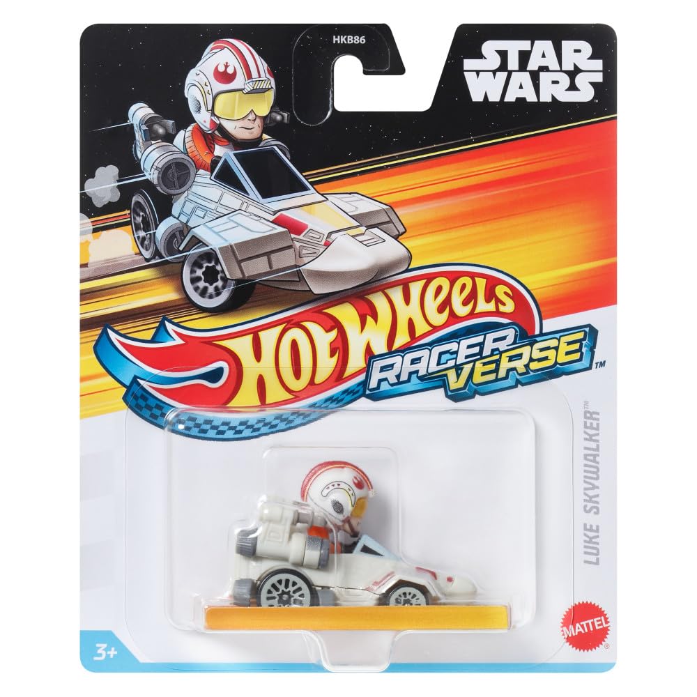 Hot Wheels RacerVerse Vehículo de Juguete Luke Skywalker en el X-Wing