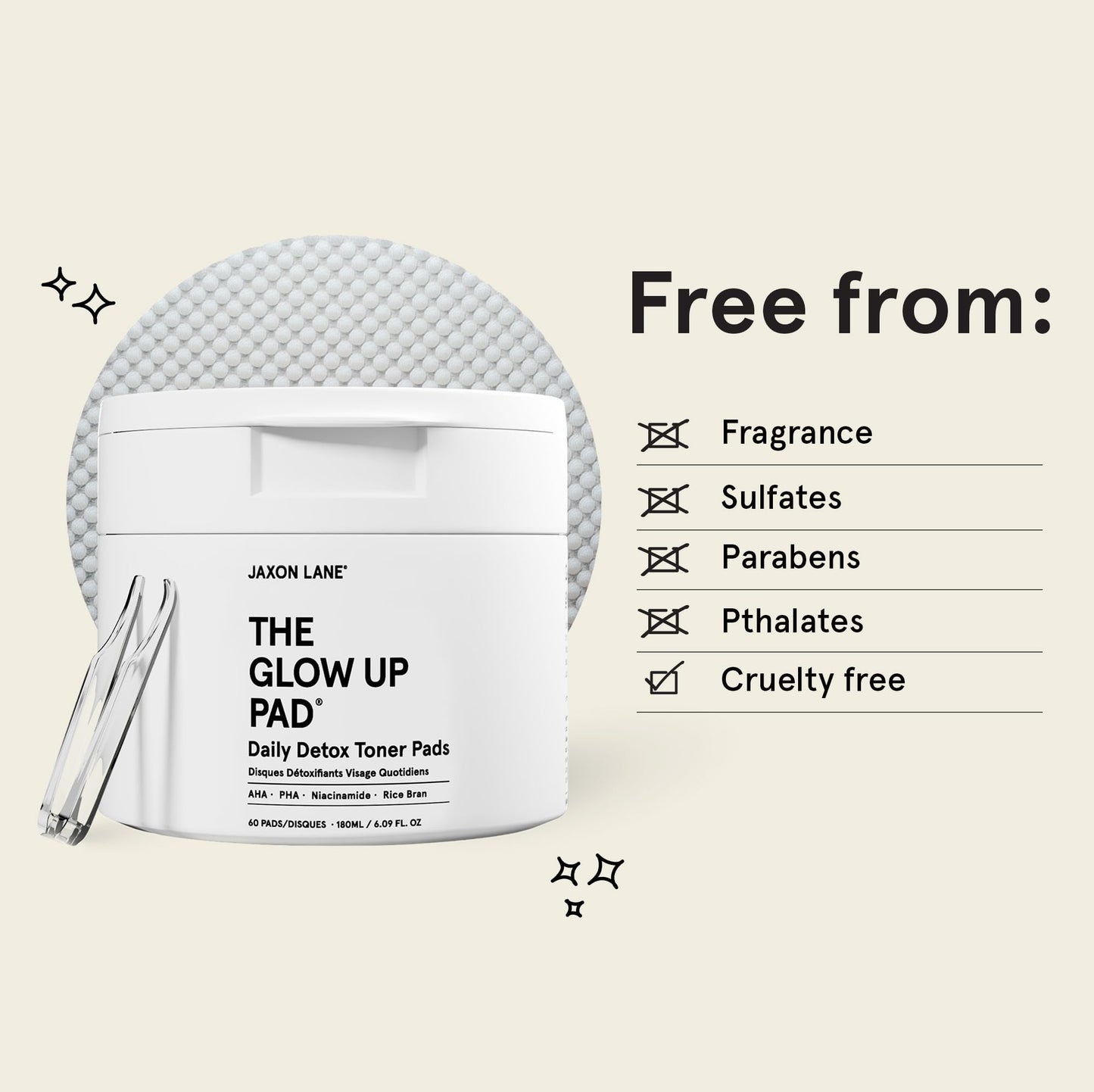 Glow Up Korean Toner Pads for Men - 60 Exfoliating Face Pads with AHA PHA Niacinamide, Rice Extract, for Acne, Dark Spot, Pores, Oil Control