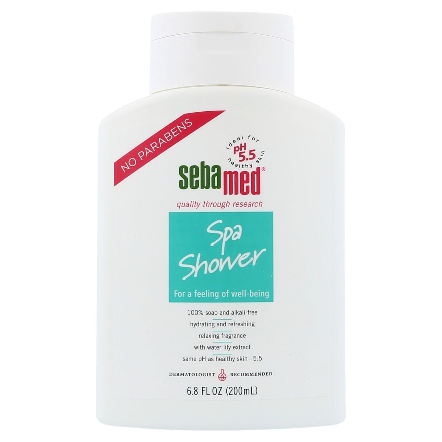 Sebamed Spa Shower Hydrating and Refreshing pH 5.5 Relaxing Fragrance With Water Lily Extract no Soap and Alkali Body Cleanser Wash 6.8 Fluid Ounces