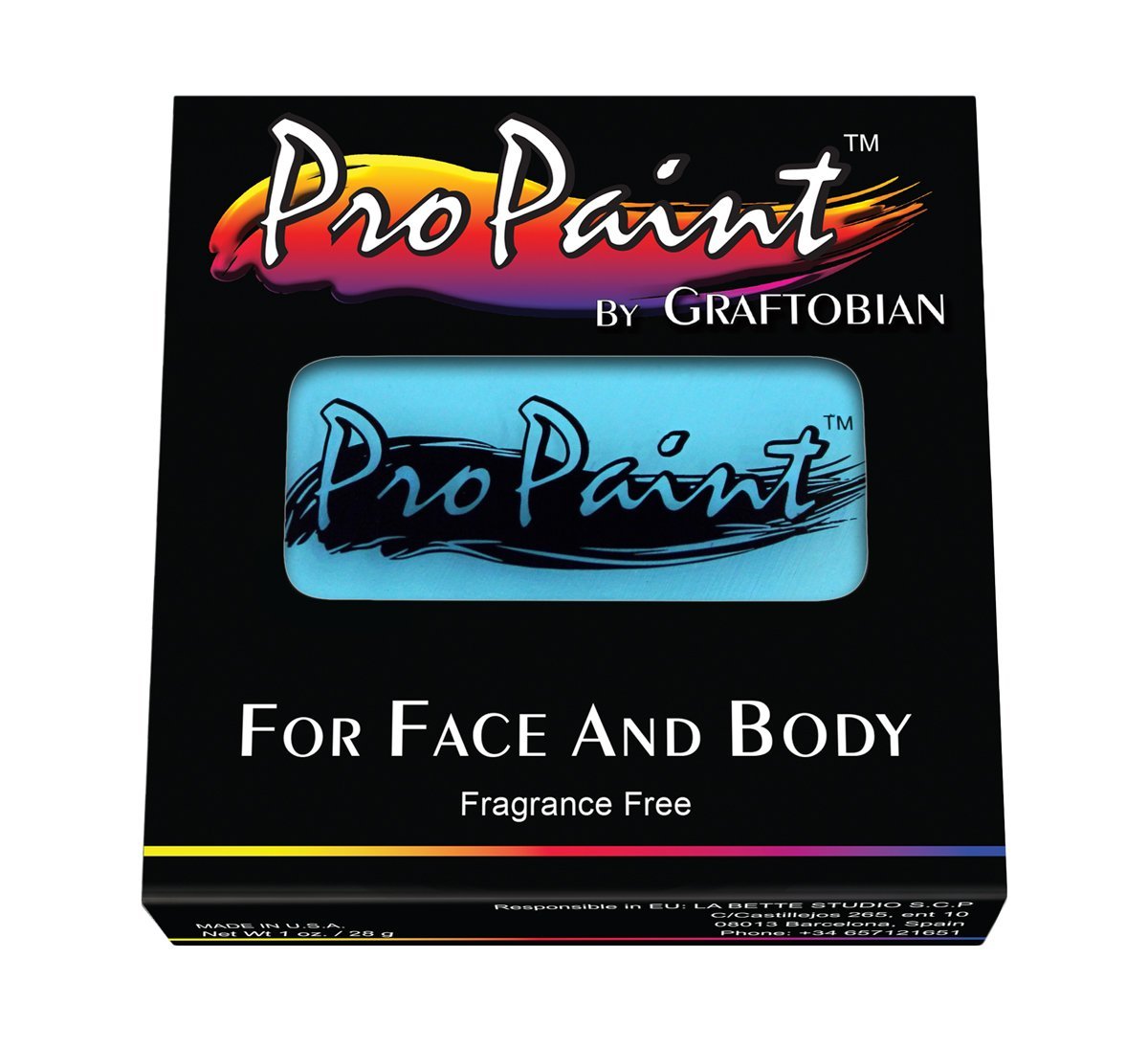 Graftobian Pro Paint Face and Body Paint - Tropic Teal, 30 ml